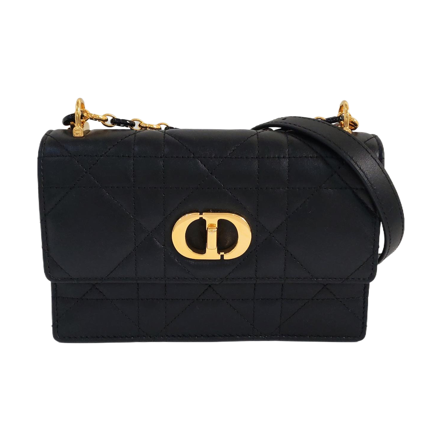 Miss Caro Mini Cannage Lambskin Black