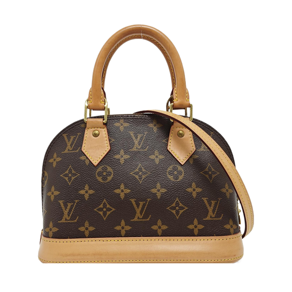 ALMA BB Monogram Coated Canvas Brown