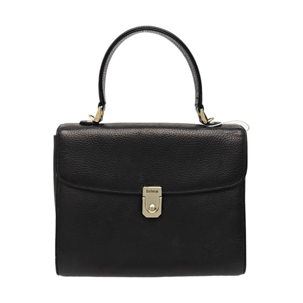 Calfskin Top Handle Bag Black