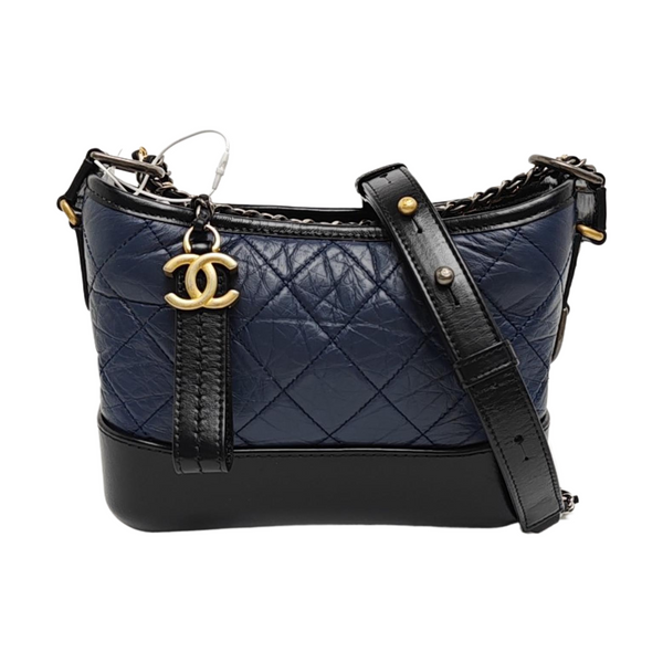 GABRIELLE Small Quilted Calfskin Blue