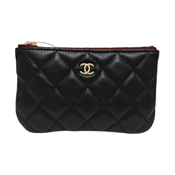 Grained Calfskin Clutch Black