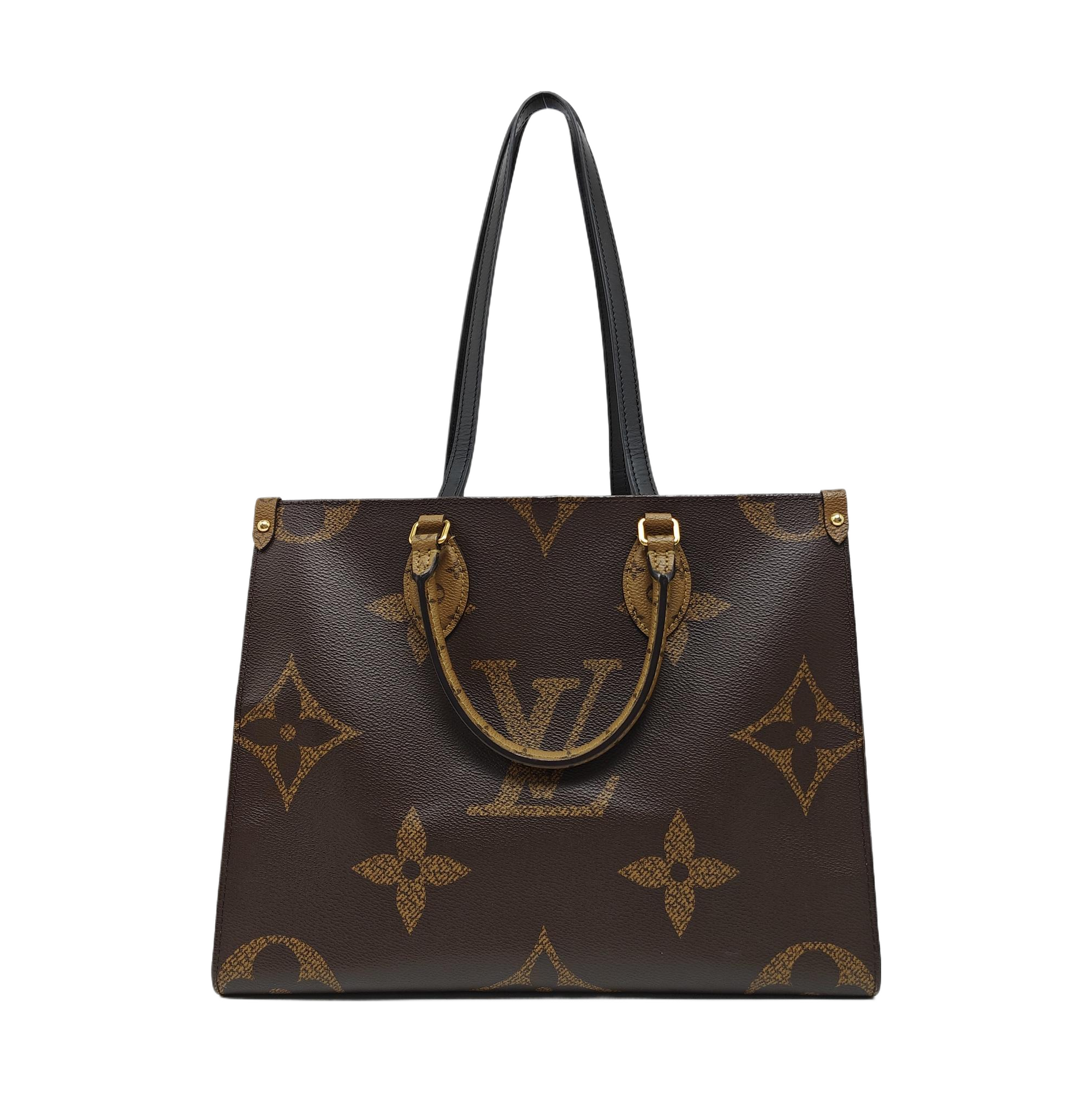 ONTHEGO MM Monogram Coated Canvas Brown