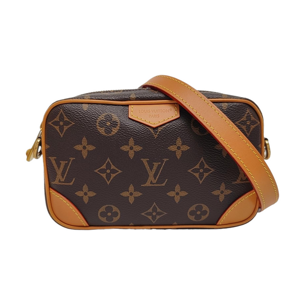 MARLY DRAGONNE Mini Monogram Coated Canvas Brown