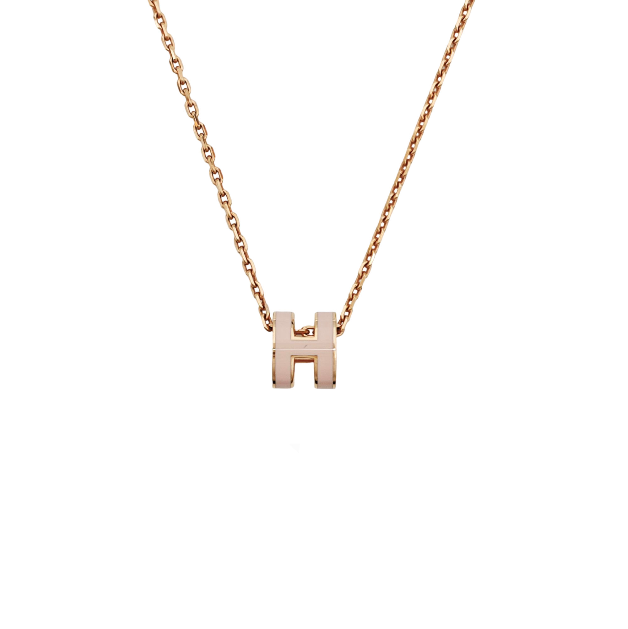 Pop H Metal Rose Gold Necklace