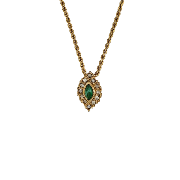 Twist Round Metal Gold Necklace