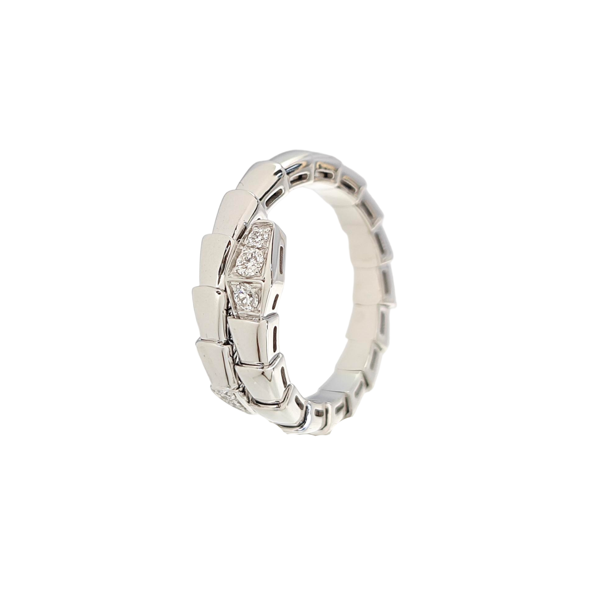 SERPENTI 18k White Gold Silver Ring EU 60