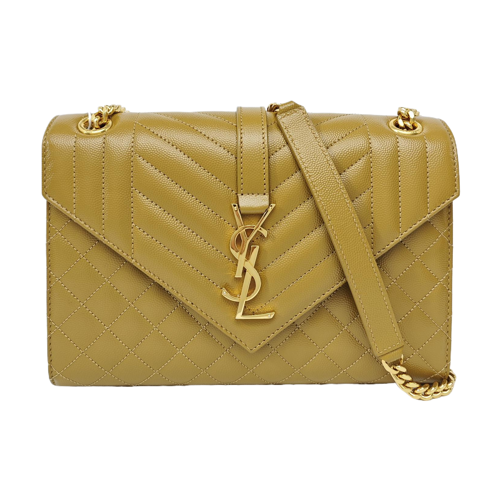 ENVELOPE Medium Quilted Calfskin Brown