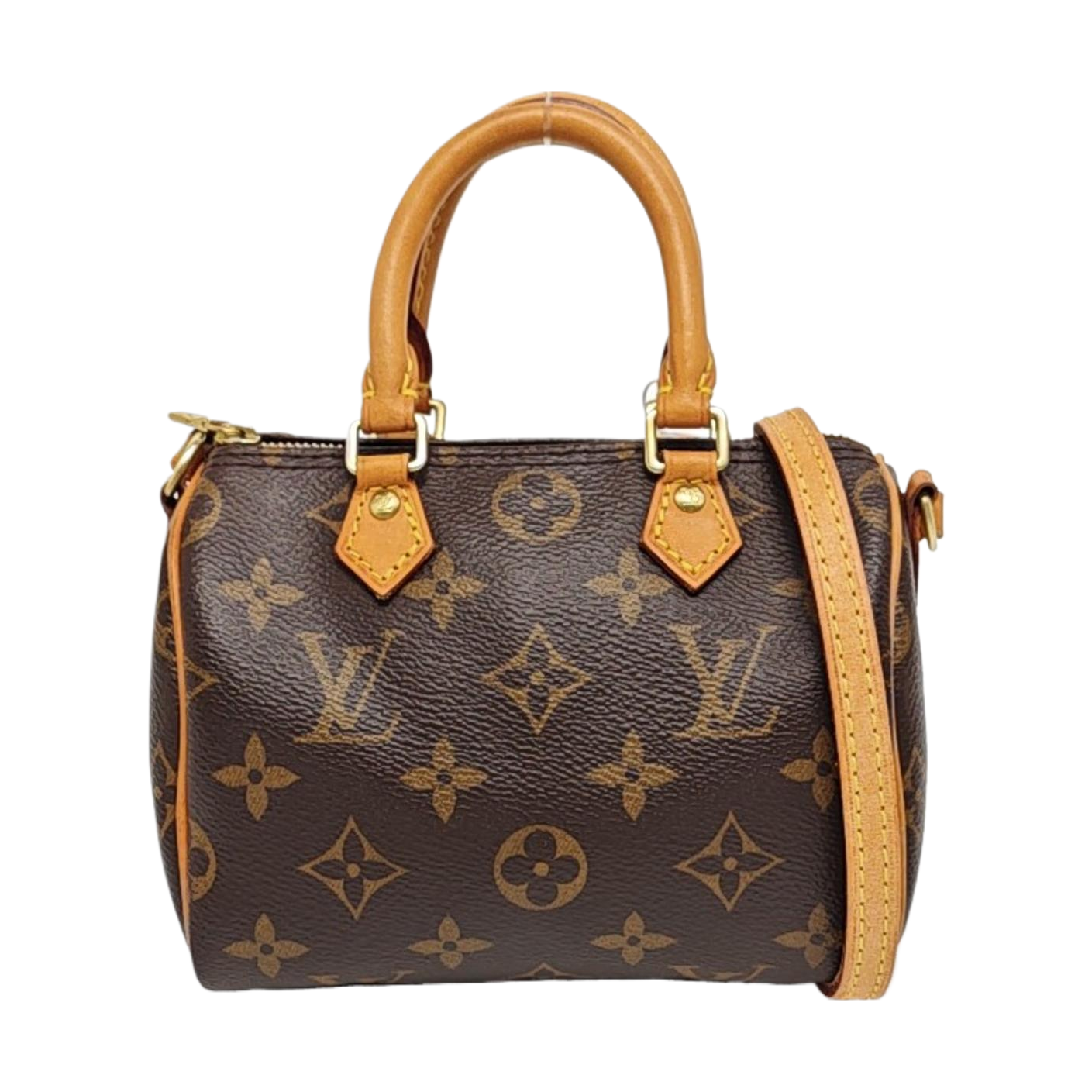 SPEEDY Nano Monogram Coated Canvas Brown