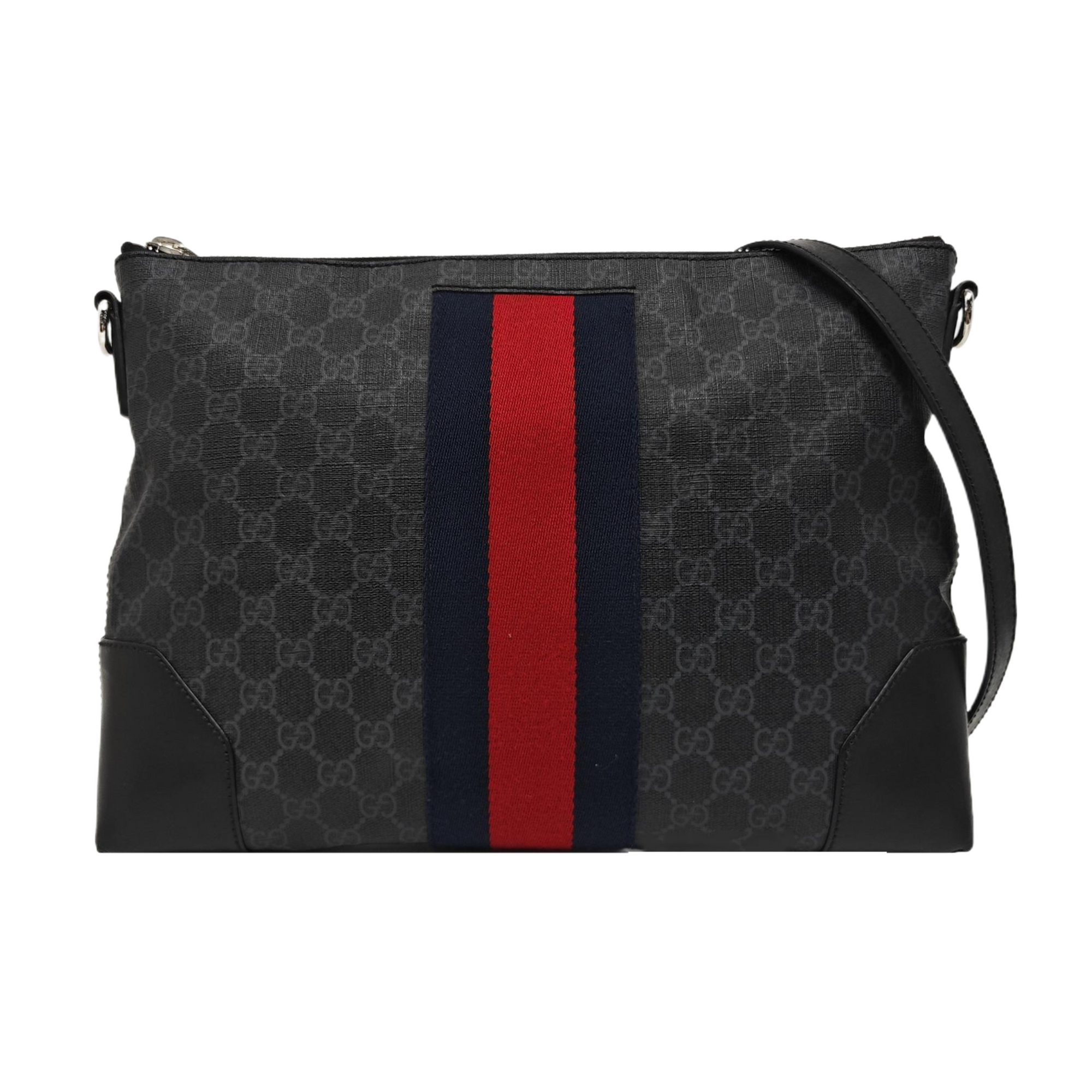 Rania Monogram Coated Canvas Black
