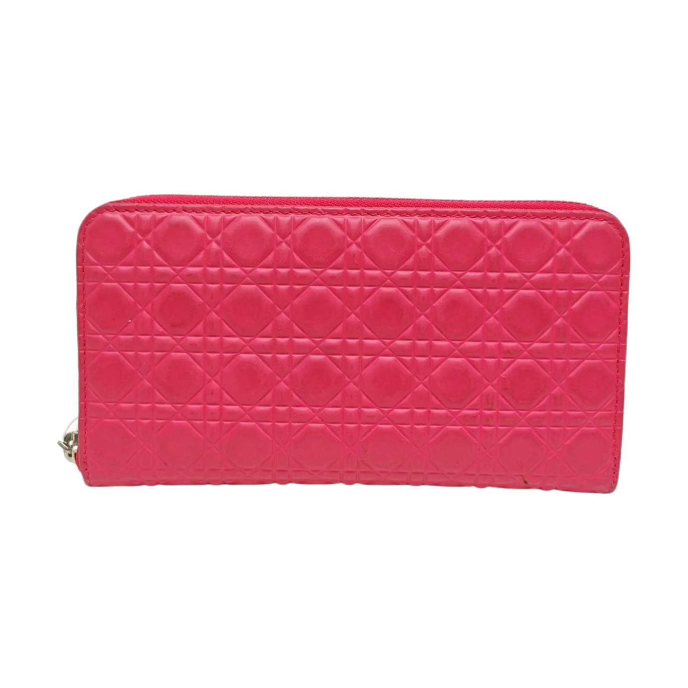 Lady Dior Small Cannage Calfskin Pink Wallet