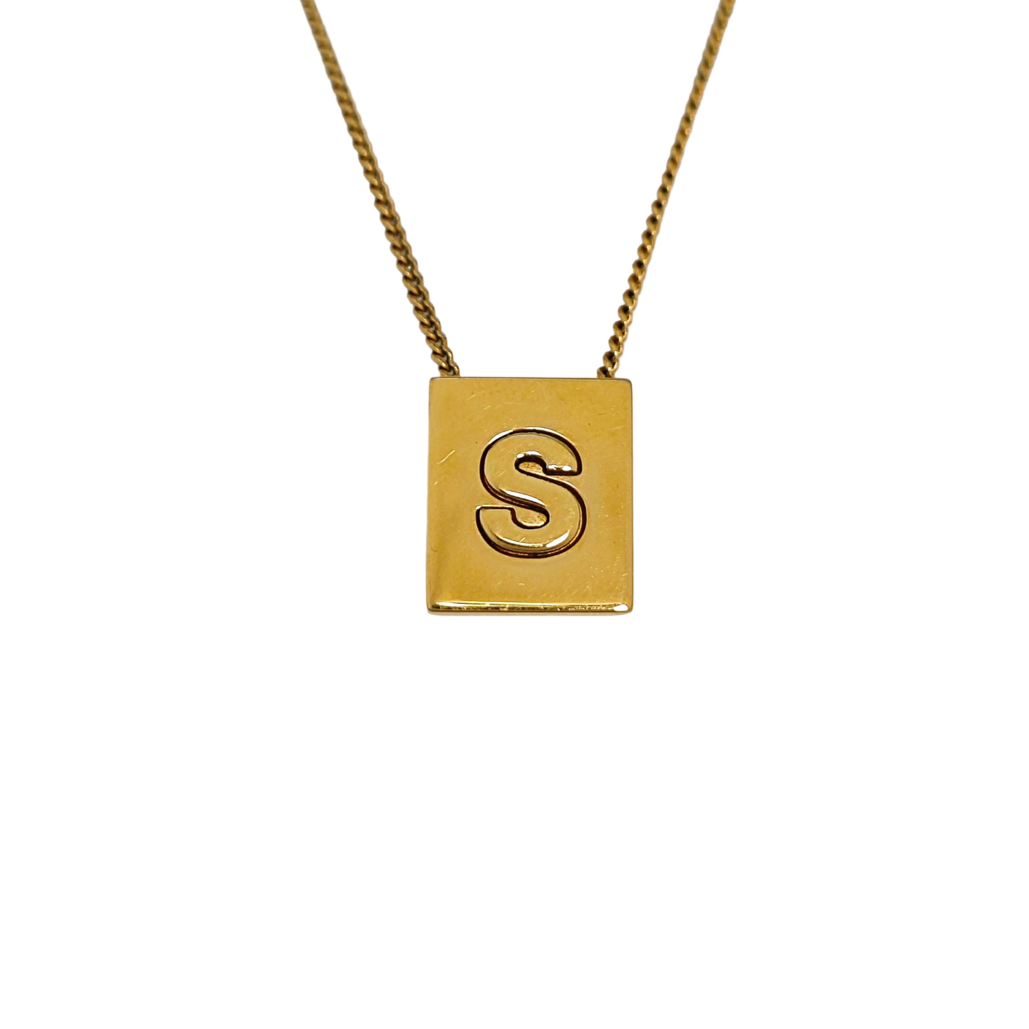 ALPHABET Brass Gold Necklace