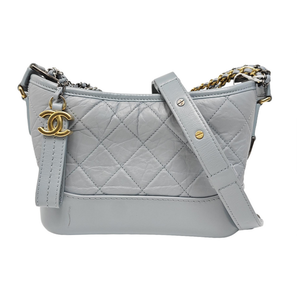 GABRIELLE Small Quilted Calfskin Blue