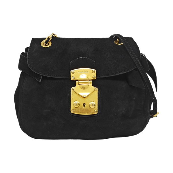 Suede Shoulder Bag Black