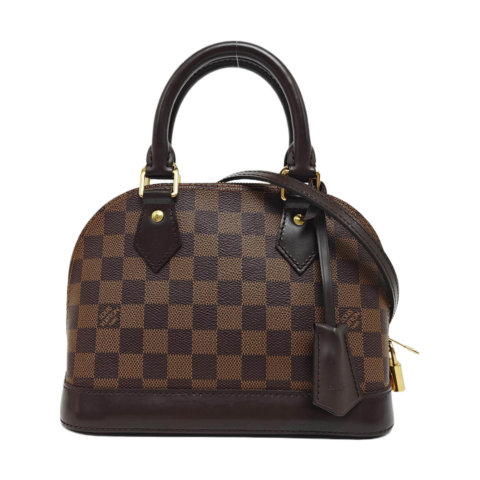 ALMA BB Damier Ebene Coated Canvas Brown