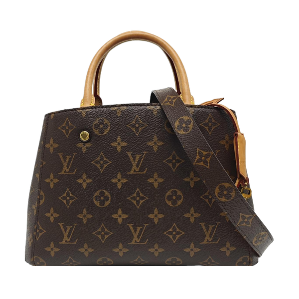 MONTAIGNE BB Monogram Coated Canvas Brown