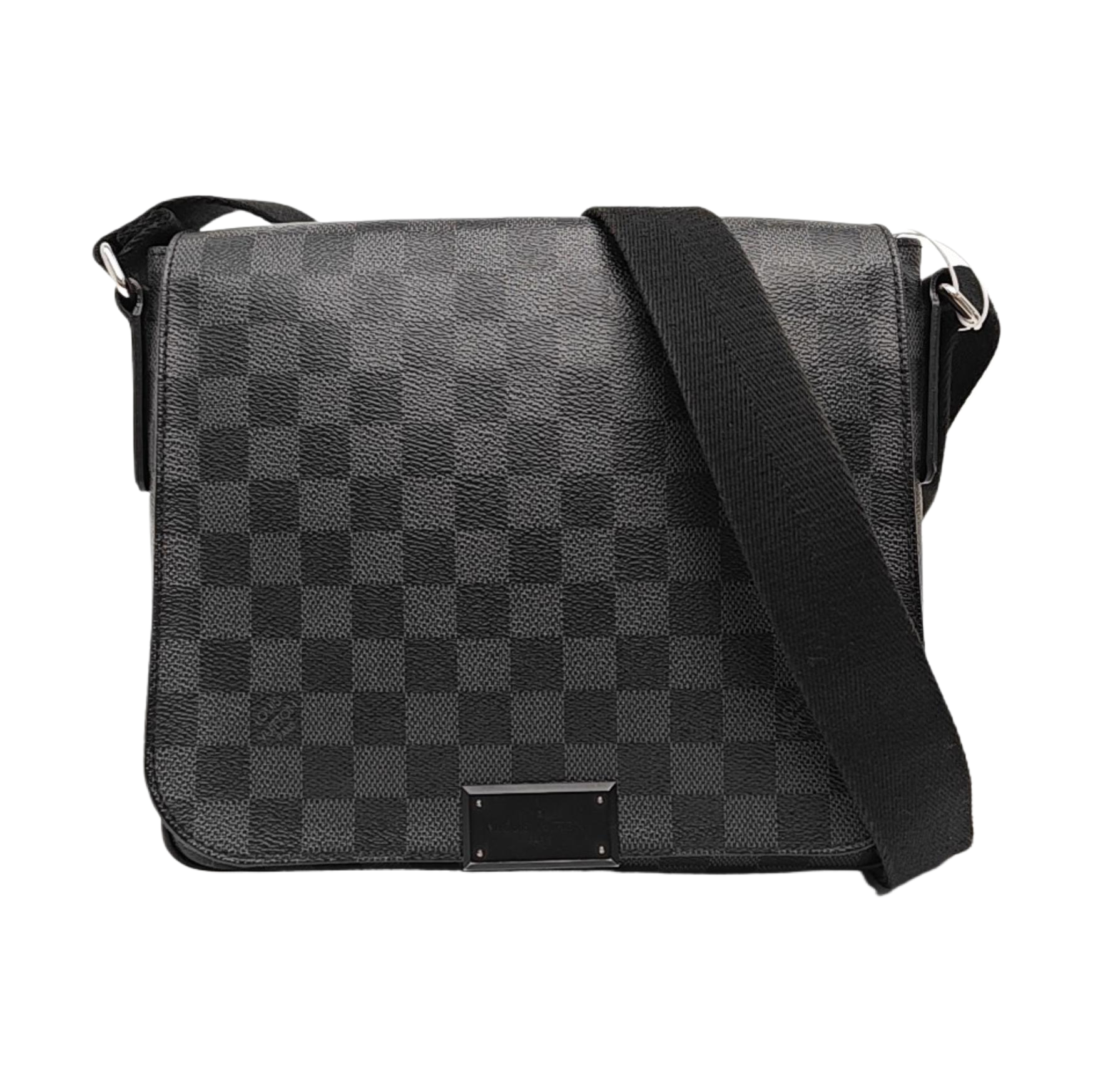 DISTRICT PM Damier Graphite Coated Canvas Gray