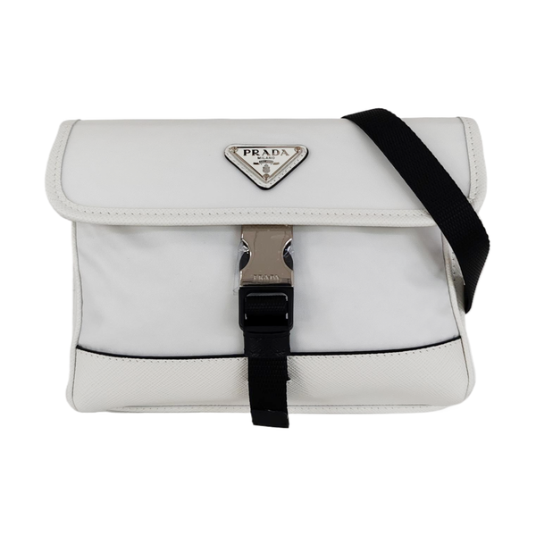 Nylon Crossbody Bag White