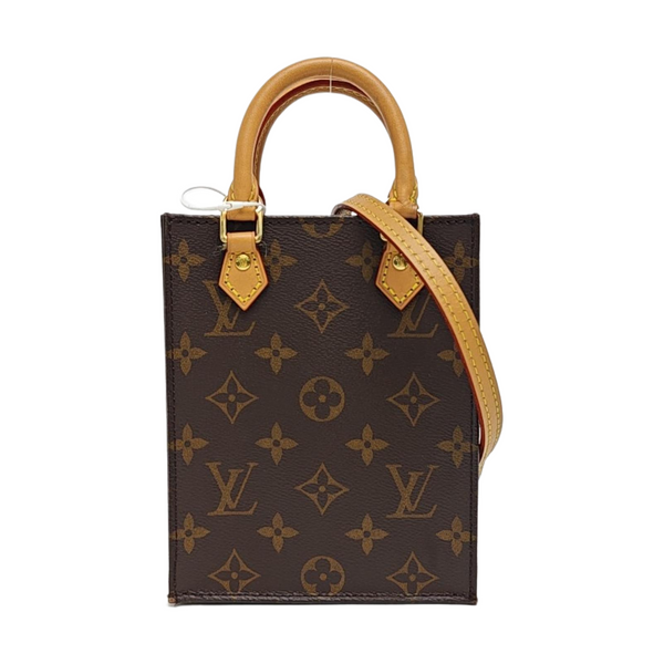 SAC PLAT Mini Monogram Coated Canvas Brown