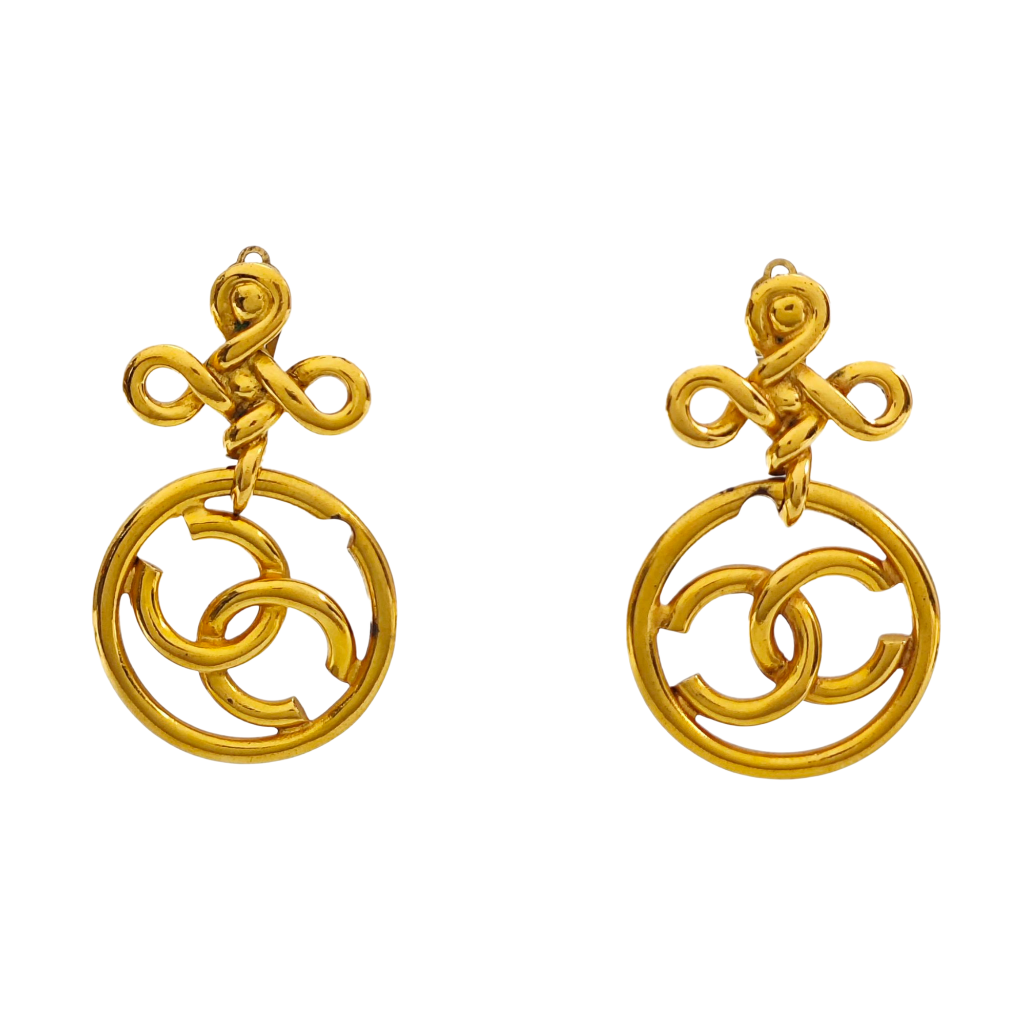 Metal Gold Clip On Earrings