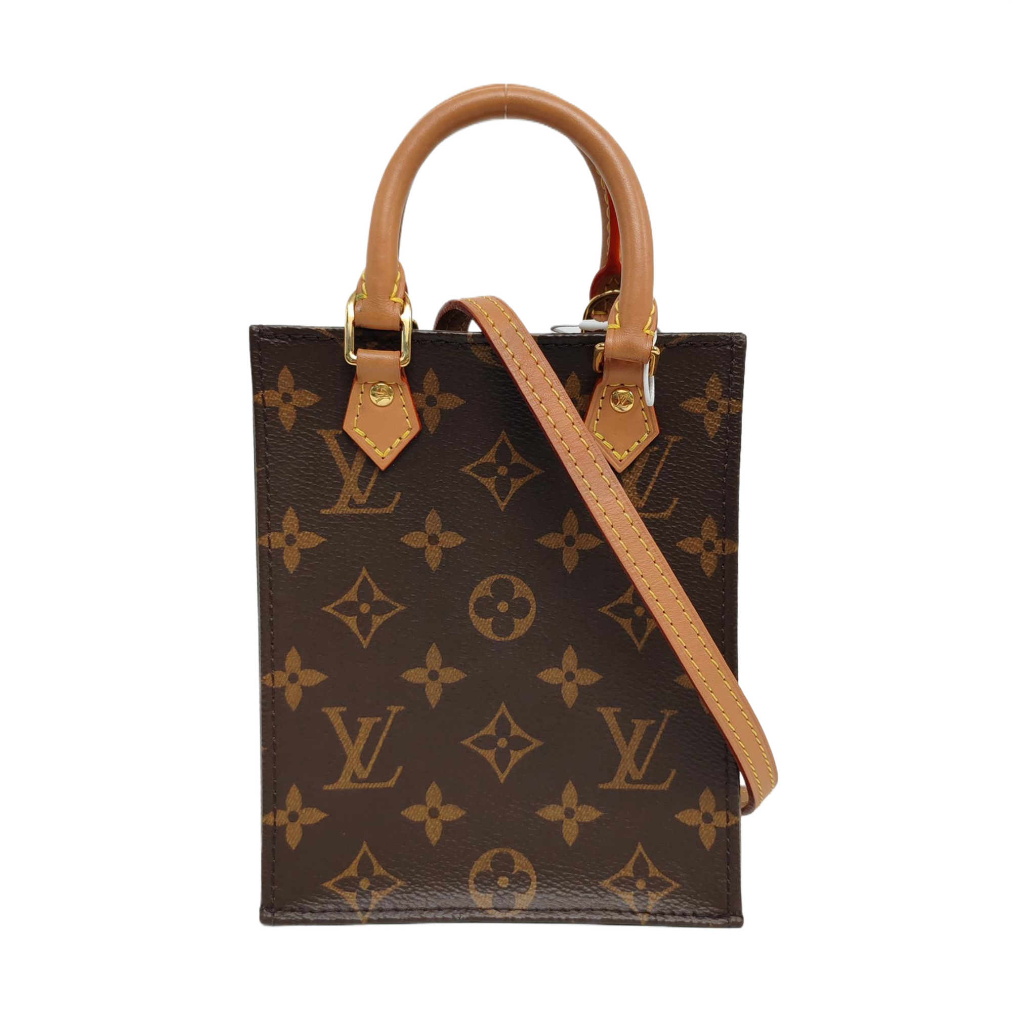 Authenticated pre-owned  SAC PLAT Mini Monogram Coated Canvas Brown - Tote Bag at Looply