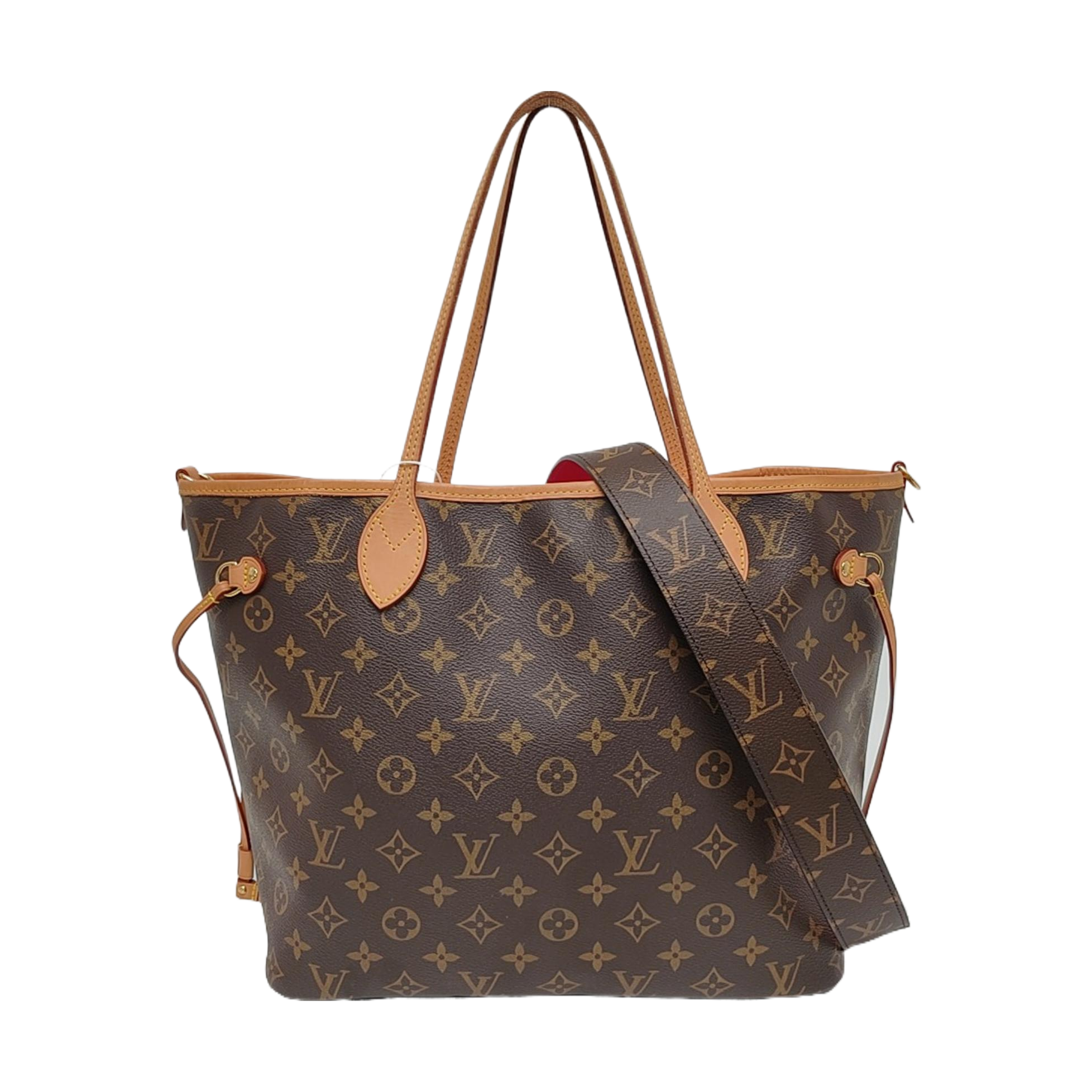 NEVERFULL INSIDE OUT MM Monogram Fabric Red