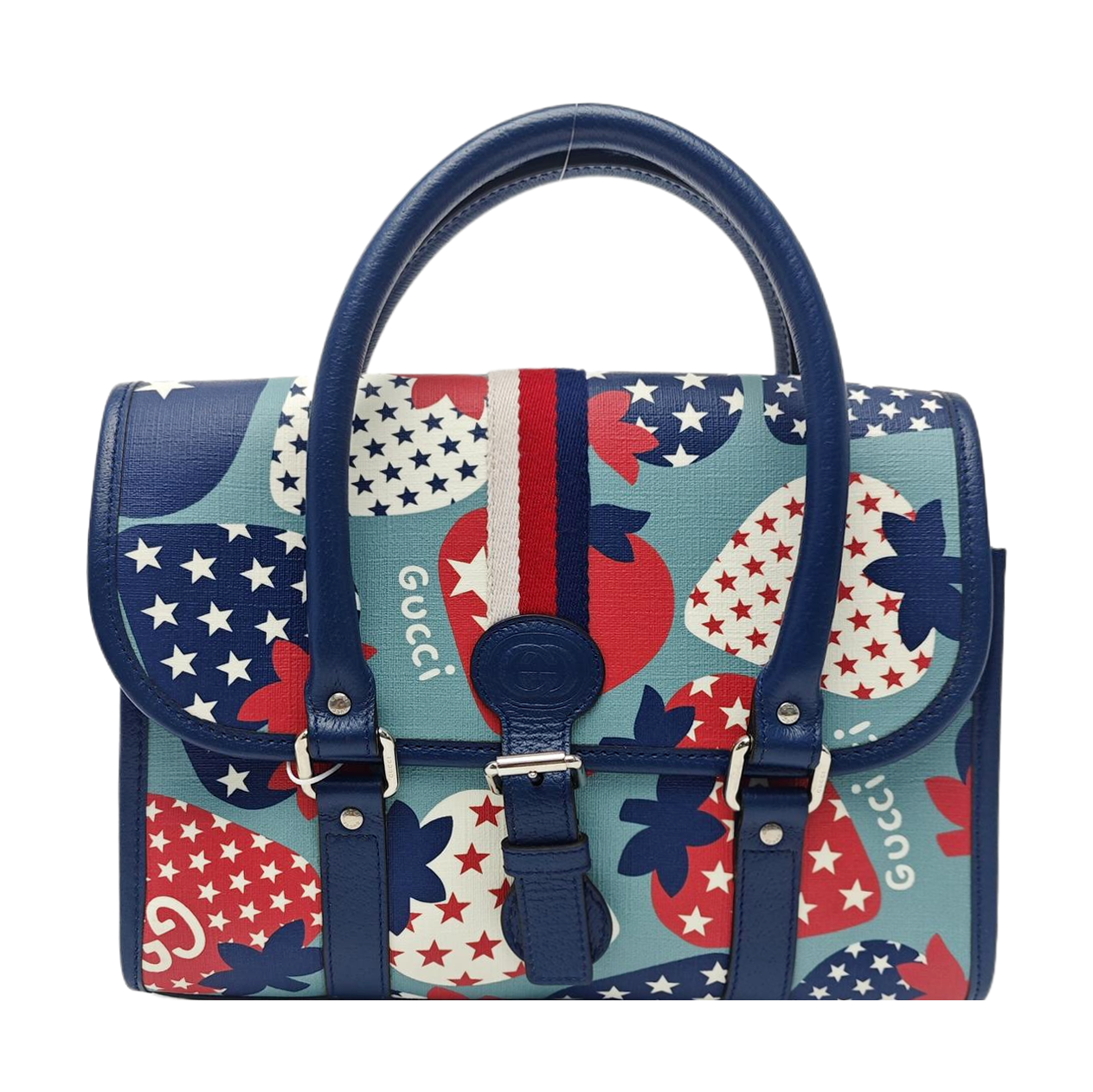 Coated Canvas Top Handle Bag Multicolor