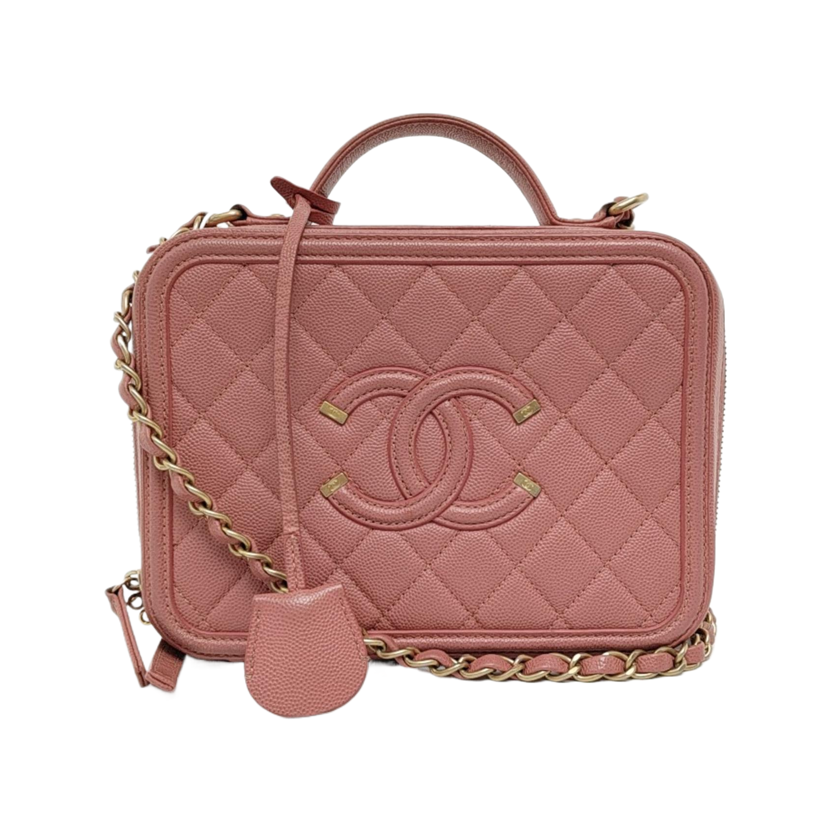 FILIGREE Quilted Grained Calfskin Red
