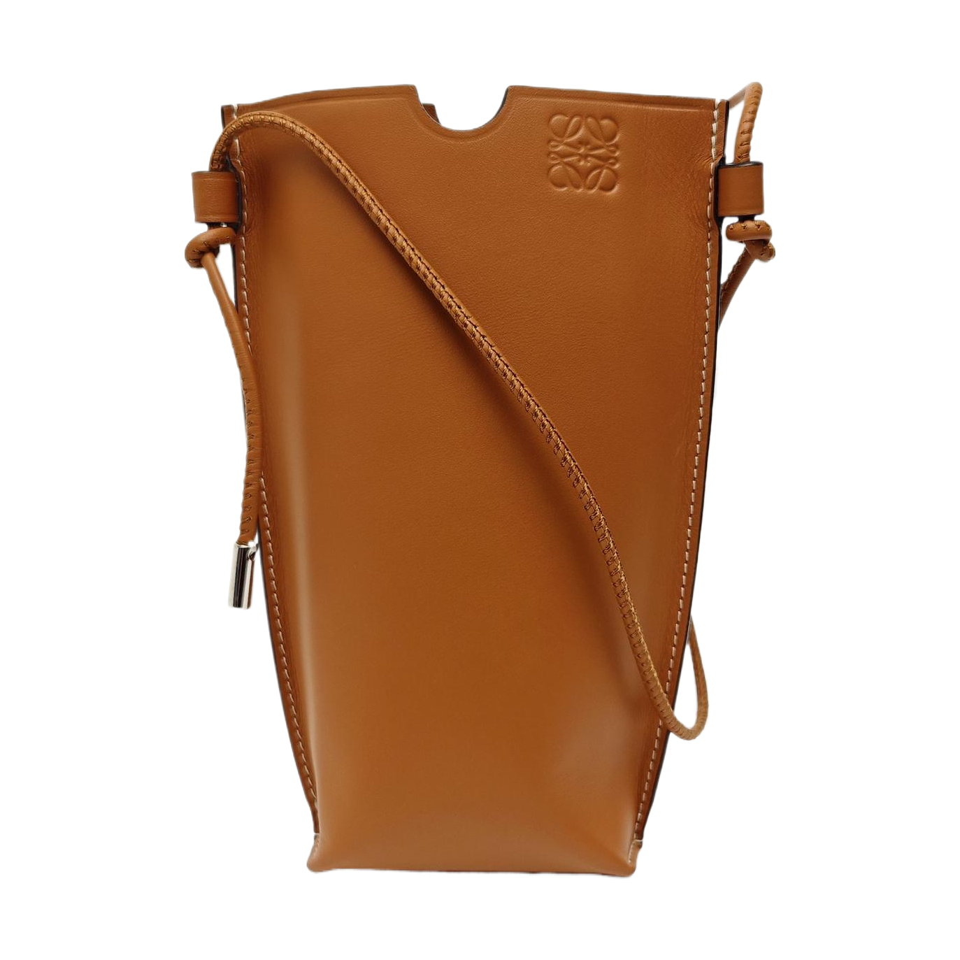 Calfskin Shoulder Bag Brown