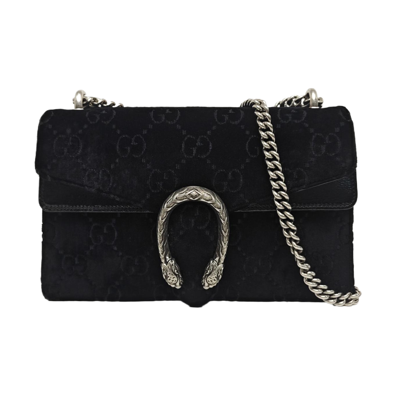 Dionysus Small Monogram Velvet Black