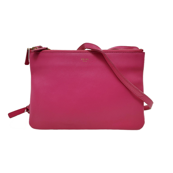 Authenticated pre-owned  TRIO Small Calfskin Pink - Crossbody Bag at Looply