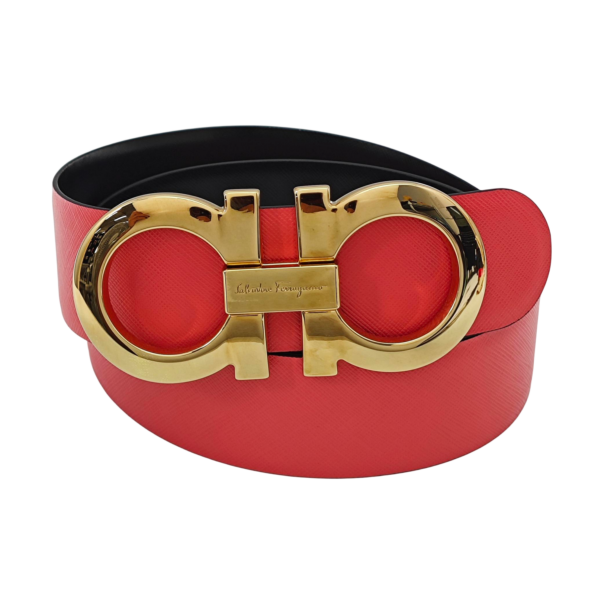 Leather Belt Red