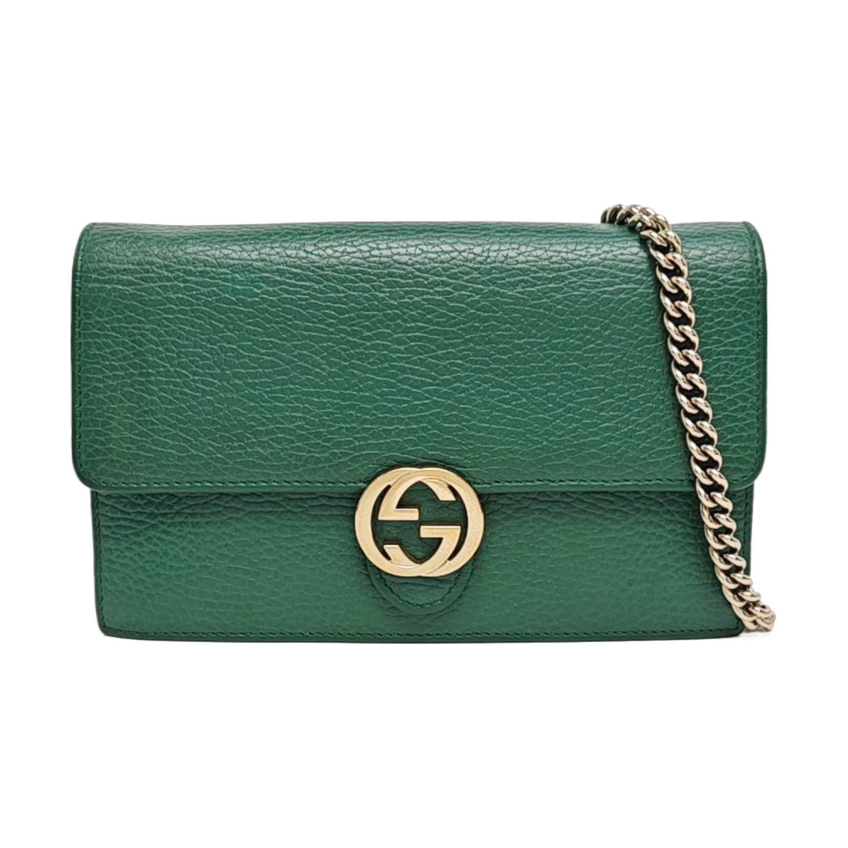 Interlocking G Calfskin Green
