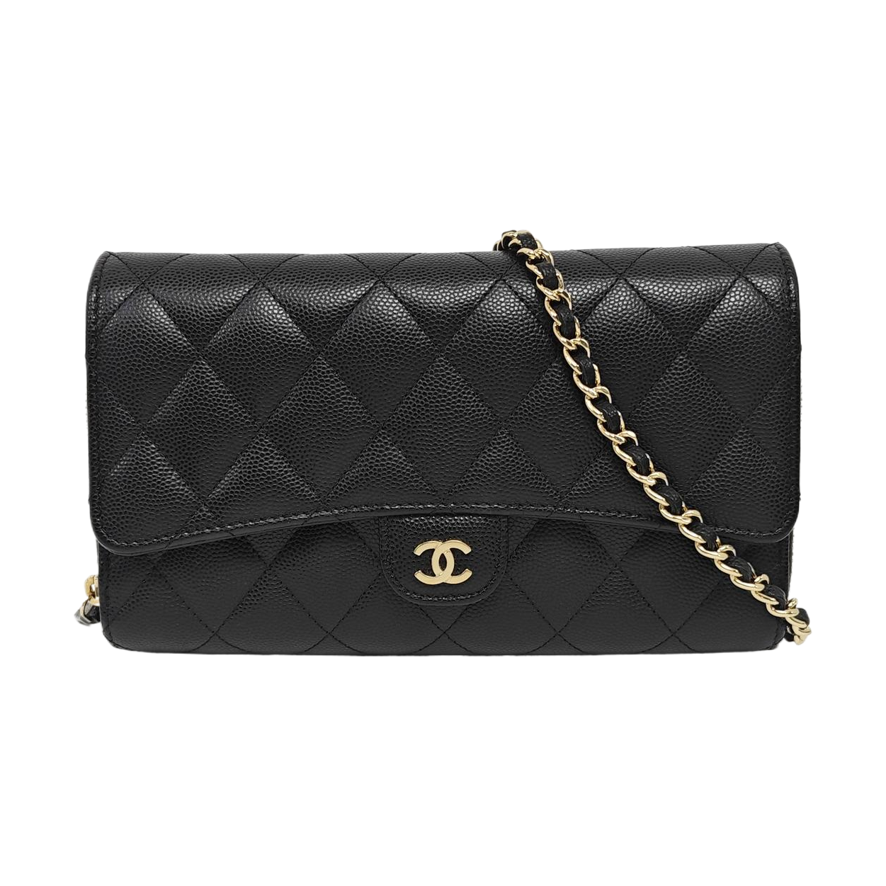 Quilted Grained Calfskin Black
