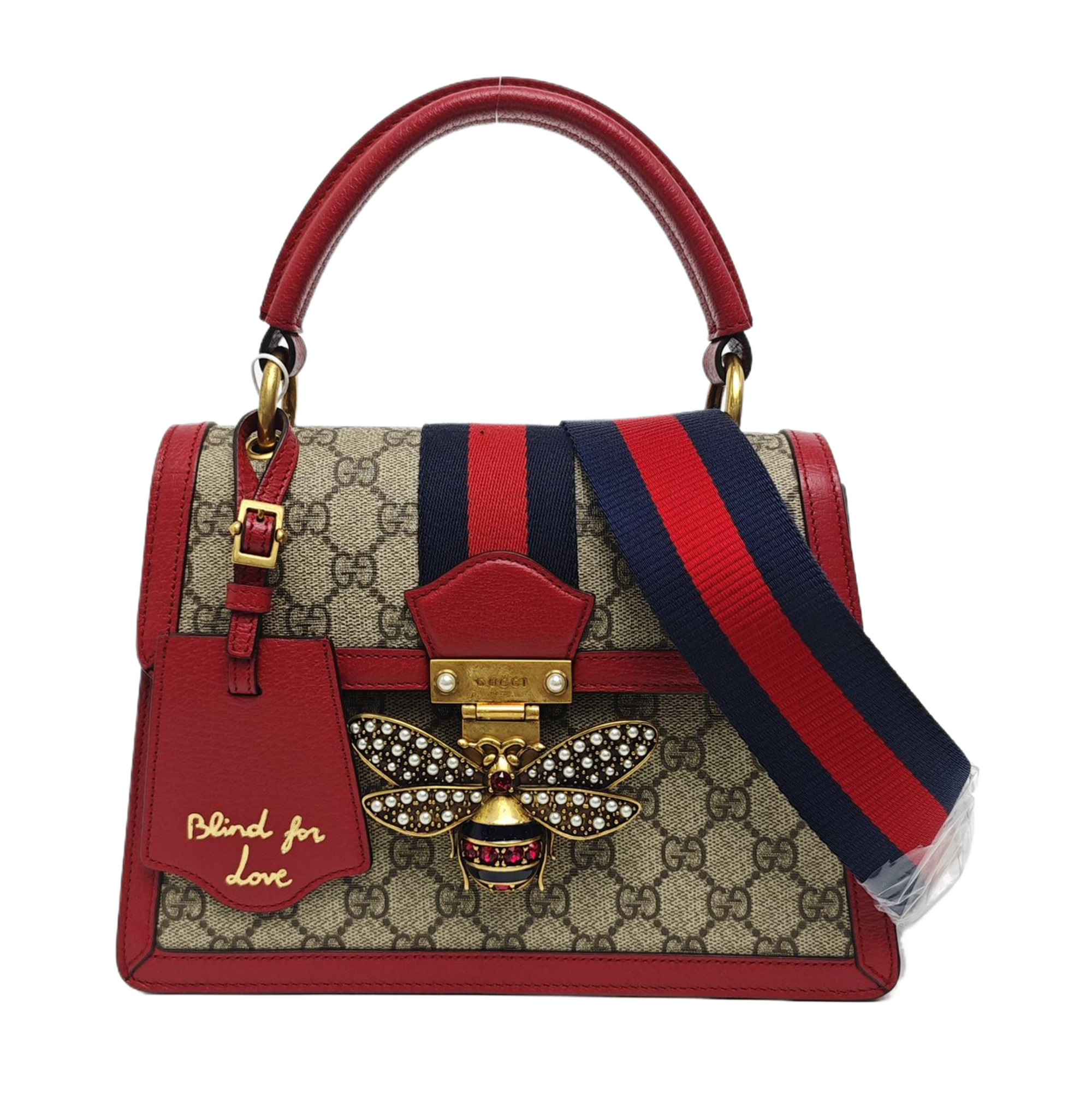 Queen Margaret Small Monogram Coated Canvas Beige