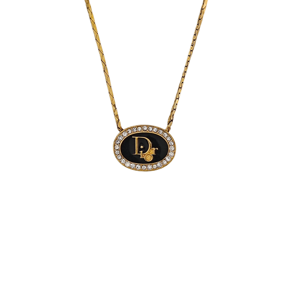 Dior Oblique Metal Gold Necklace