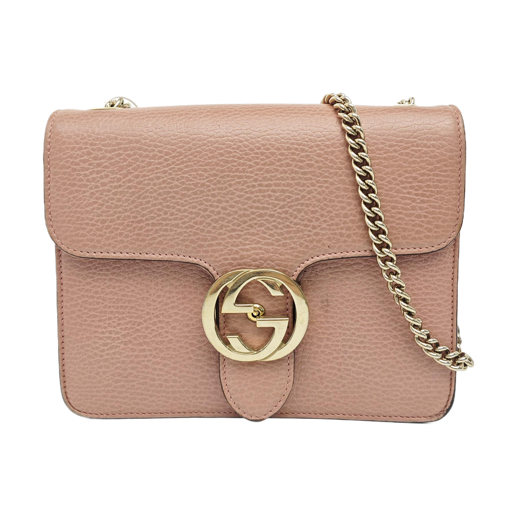 Interlocking G Small Calfskin Pink