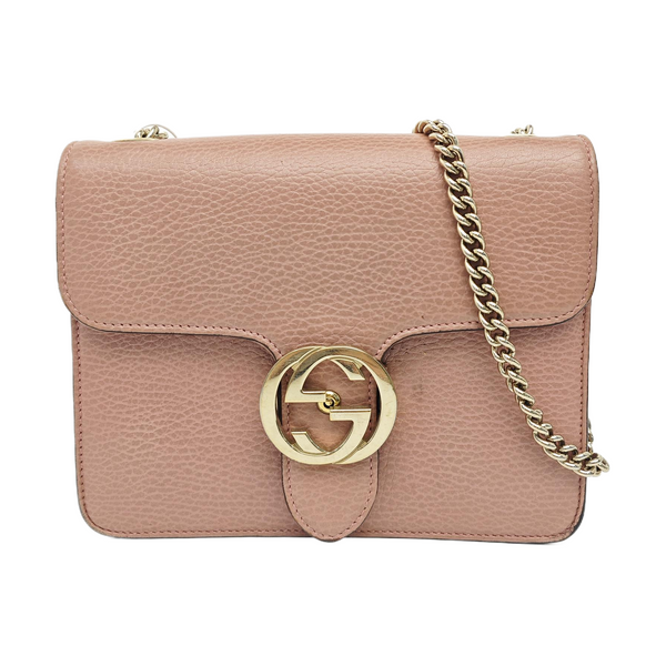 Interlocking G Small Calfskin Pink