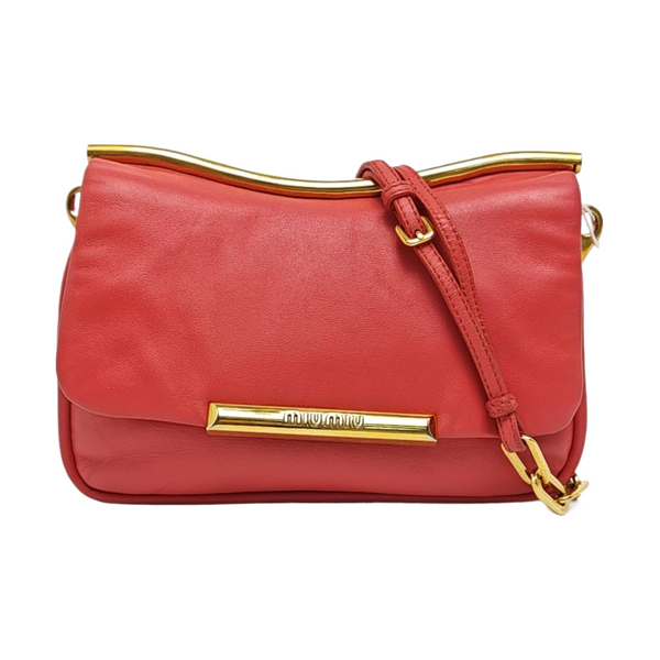 Lambskin Shoulder Bag Red