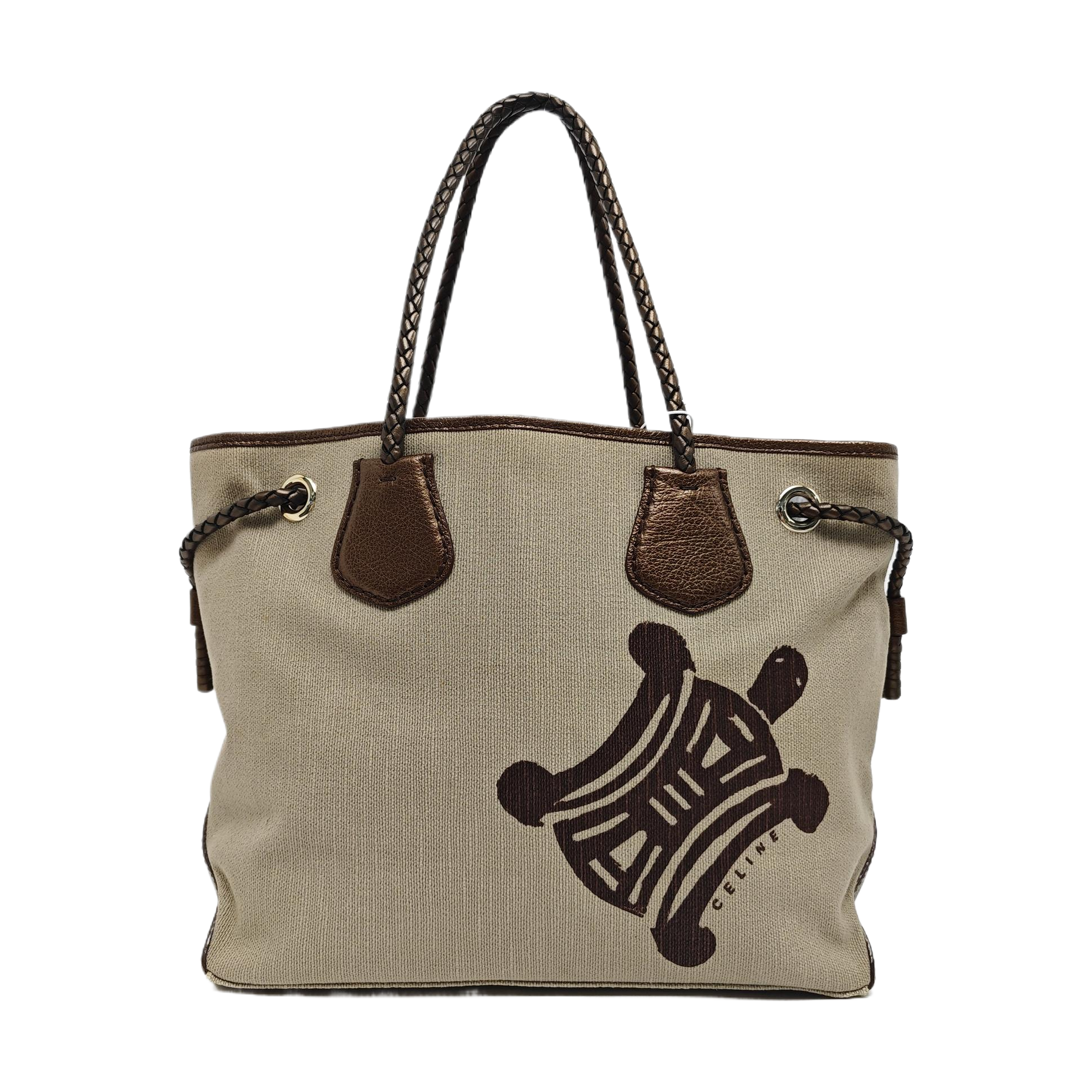 Canvas Top Handle Bag Beige