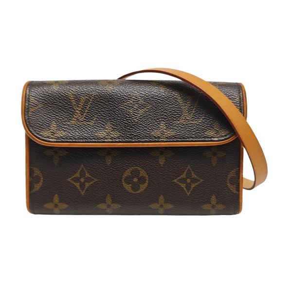 FLORENTINE Monogram Coated Canvas Brown