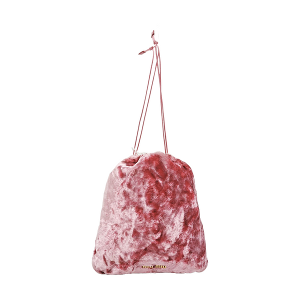 Velvet Top Handle Bag Pink