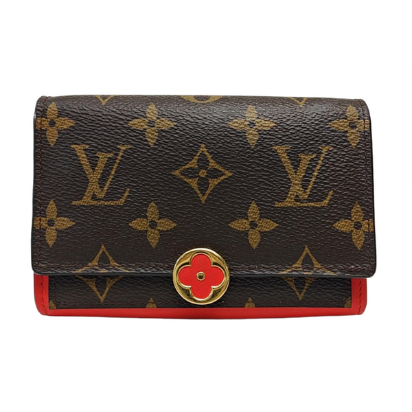 FLORE Monogram Coated Canvas Brown Wallet