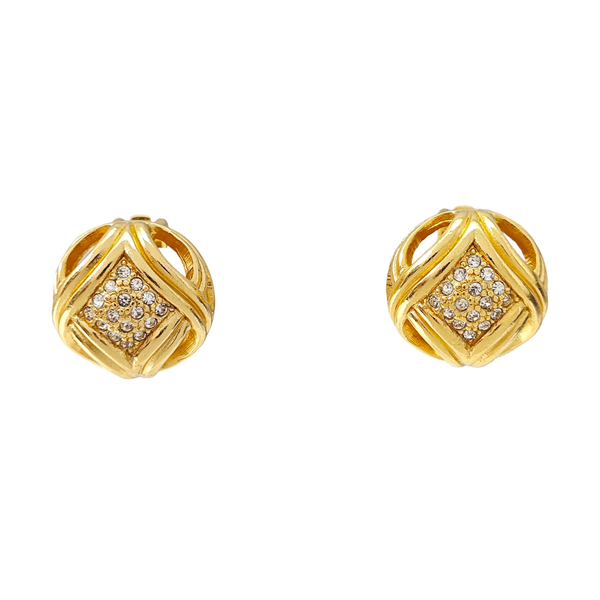 Metal Gold Clip On Earrings