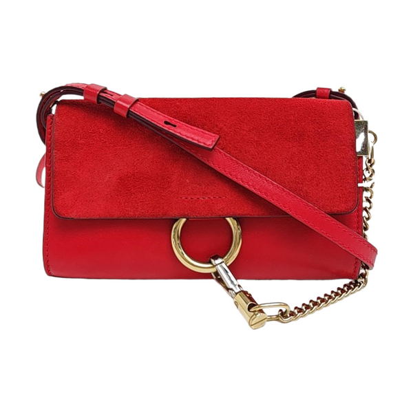 Faye Mini Calfskin Red