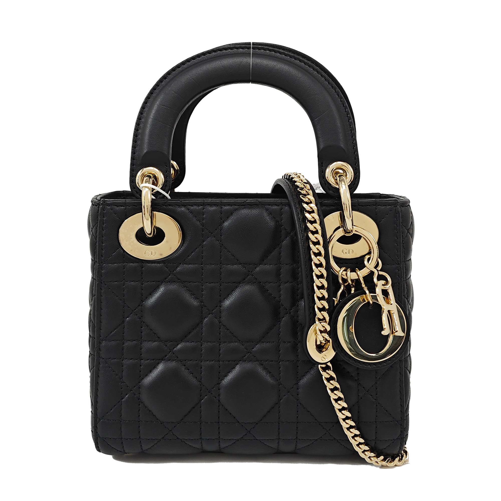 Lady Dior Mini Cannage Lambskin Black