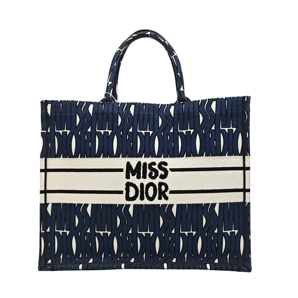 Book Tote Large Fabric Blue