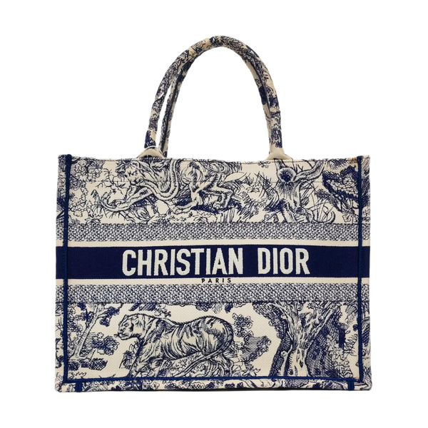 Authenticated pre-owned  Book Tote Medium Canvas Blue - Tote Bag at Looply