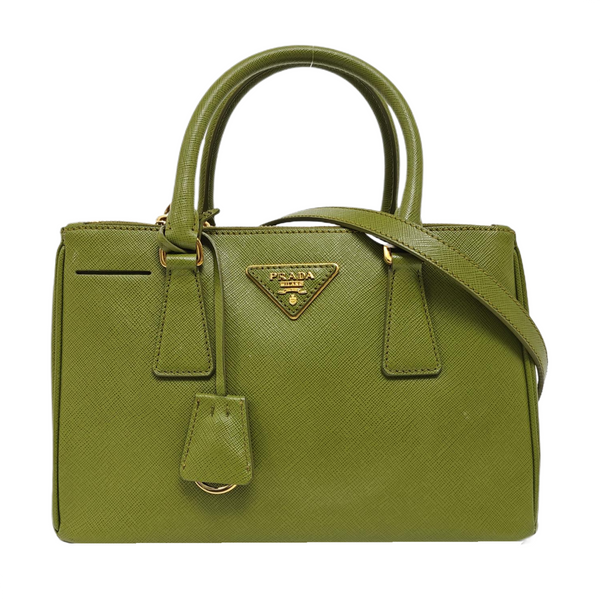 Galleria Small Saffiano Calfskin Green