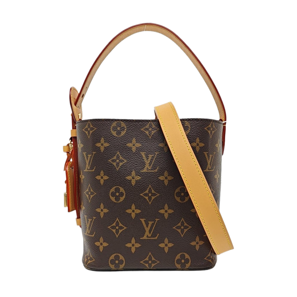 ALL IN BB Monogram Coated Canvas Brown