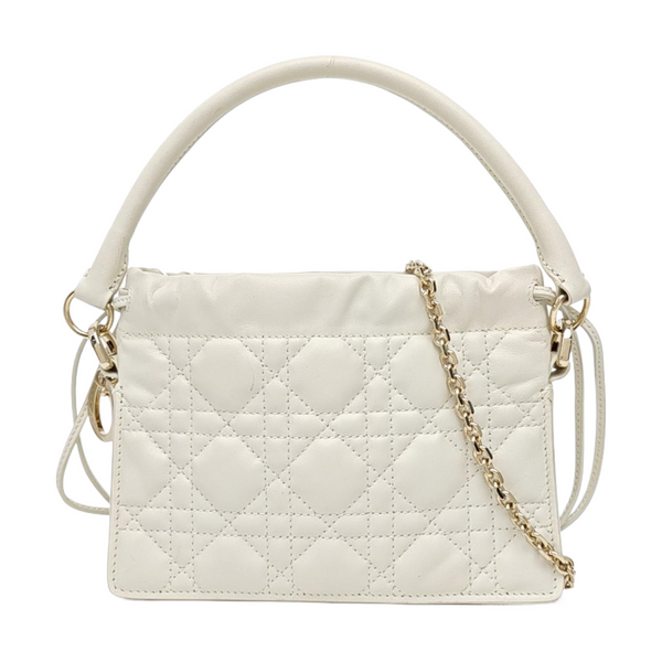 Lady Dior Milly Mini Cannage Lambskin White